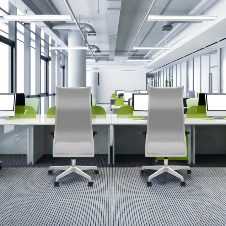 Albacete malla XL sincro malla negra similpiel blanco brazos 1D base blanca ruedas 65mm nailon