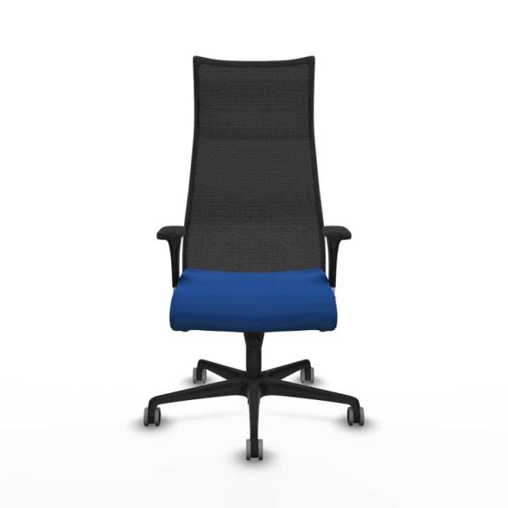 Albacete malla XL sincro malla negra similpiel azul brazos 1D base nailon ruedas 65mm engomadas