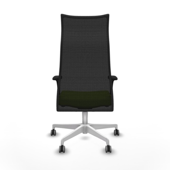 Albacete malla XL sincro malla negra similpiel pistacho brazos 1D base blanca ruedas 65mm engomadas