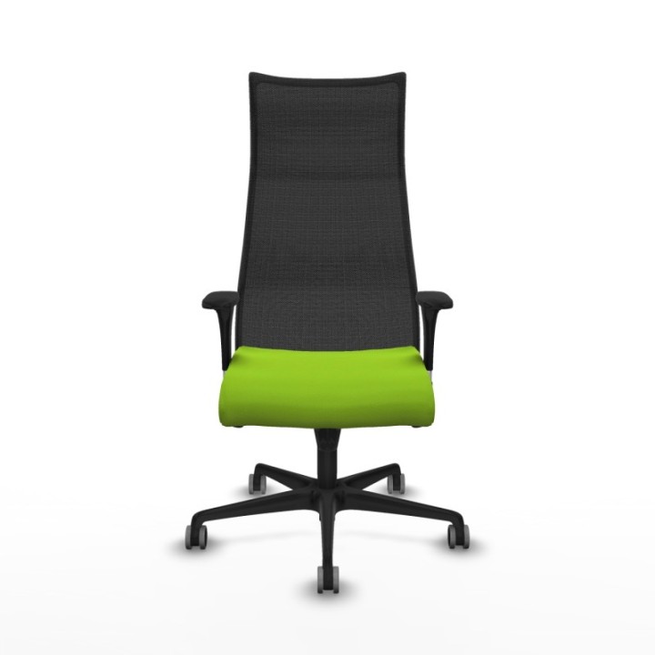 Albacete malla XL sincro malla negra similpiel pistacho brazos 1D base nailon ruedas 65mm engomadas