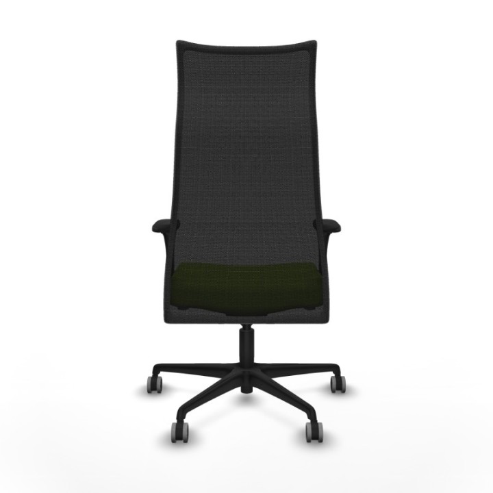 Albacete malla XL sincro malla negra similpiel pistacho brazos 1D base nailon ruedas 65mm engomadas