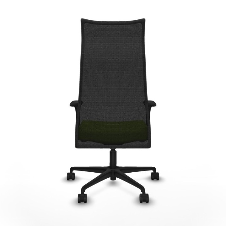 Albacete malla XL sincro malla negra similpiel pistacho brazos 1D base nailon ruedas 65mm nailon