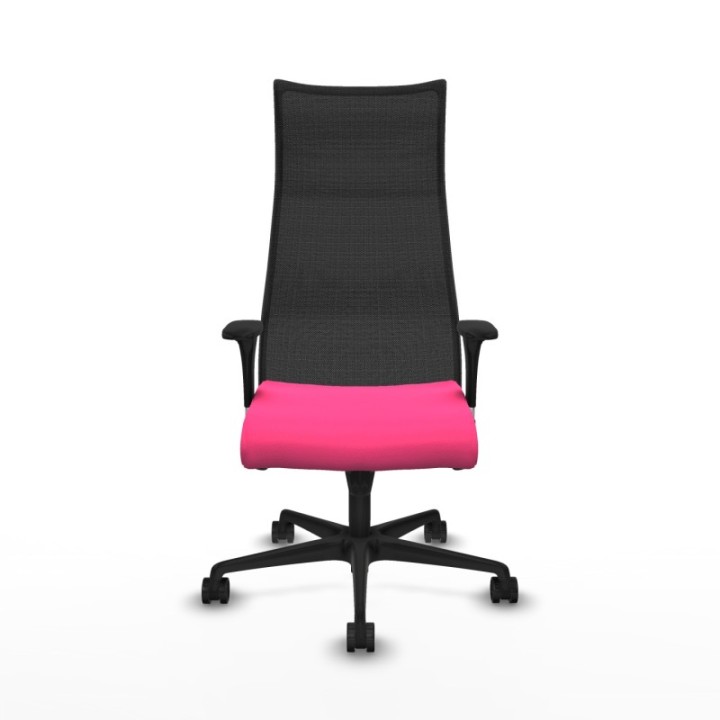 Albacete malla XL sincro malla negra similpiel rosa brazos 1D base nailon ruedas 65mm nailon