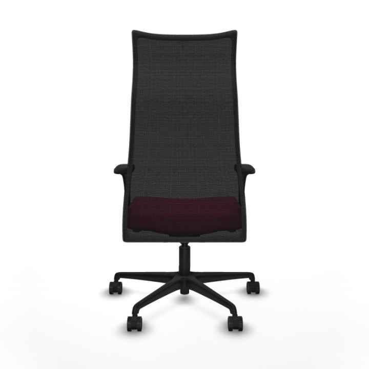 Albacete malla XL sincro malla negra similpiel rosa brazos 1D base nailon ruedas 65mm nailon