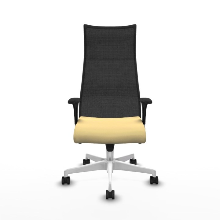 Albacete malla XL sincro malla negra similpiel crema brazos 1D base blanca ruedas 65mm nailon