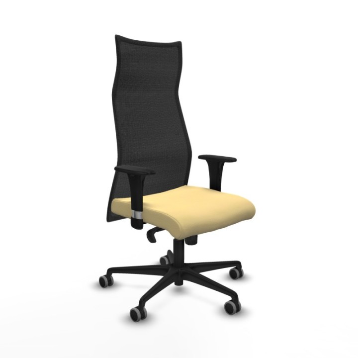 Albacete malla XL sincro malla negra similpiel crema brazos 1D base nailon ruedas 65mm engomadas