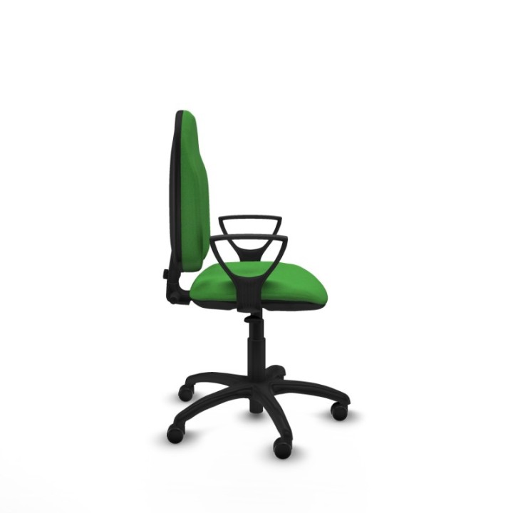 Algarra CP bali verde brazos fijos base poliamida ruedas engomadas 50mm