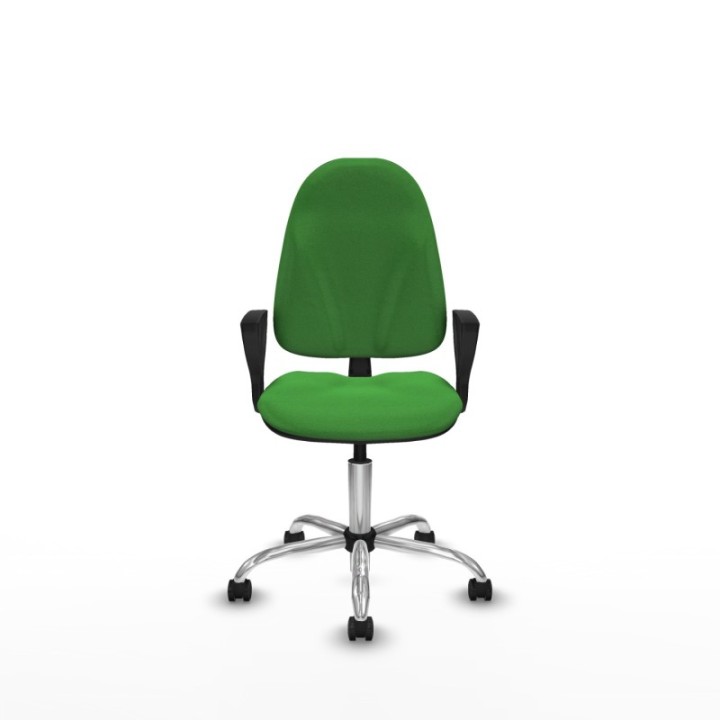 Algarra CP bali verde brazos fijos base cromada ruedas autofrenantes 50mm