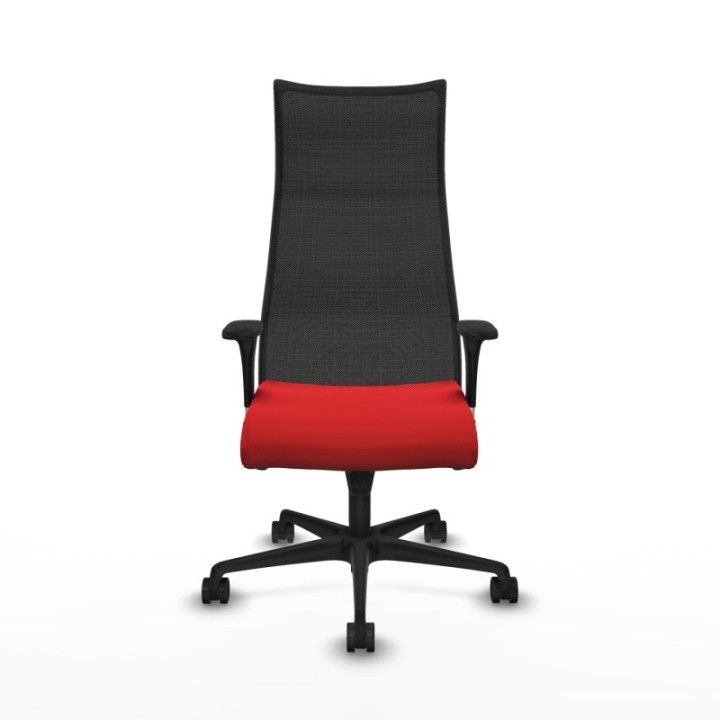 Albacete malla XL sincro malla negra similpiel rojo brazos 1D base nailon ruedas 65mm nailon