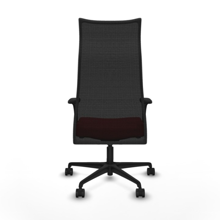 Albacete malla XL sincro malla negra similpiel rojo brazos 1D base nailon ruedas 65mm nailon