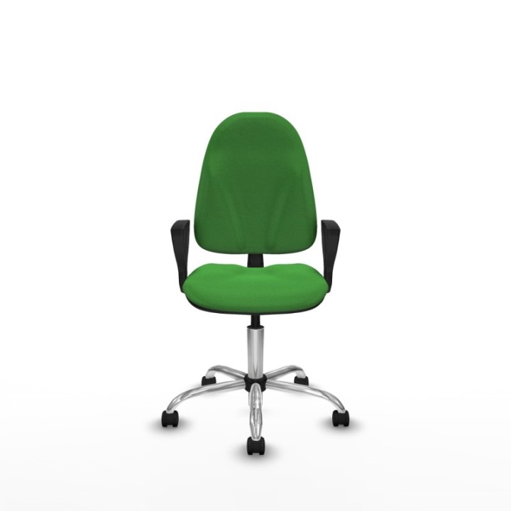 Algarra CP bali verde brazos fijos base cromada ruedas nailon 50mm