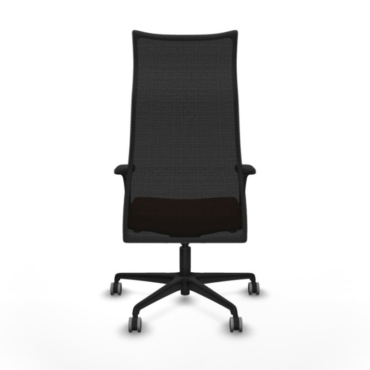 Albacete malla XL sincro malla negra similpiel marrón brazos 1D base nailon ruedas 65mm engomadas