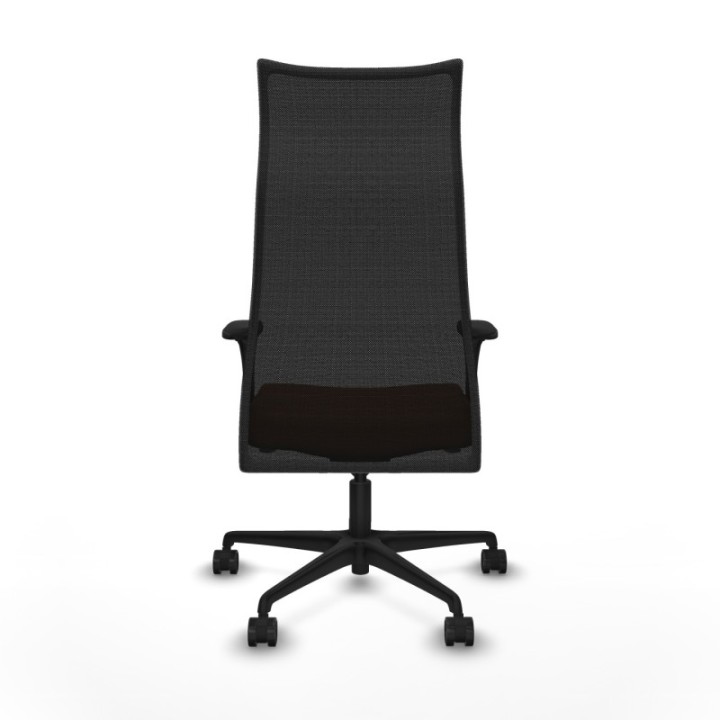 Albacete malla XL sincro malla negra similpiel marrón brazos 1D base nailon ruedas 65mm nailon