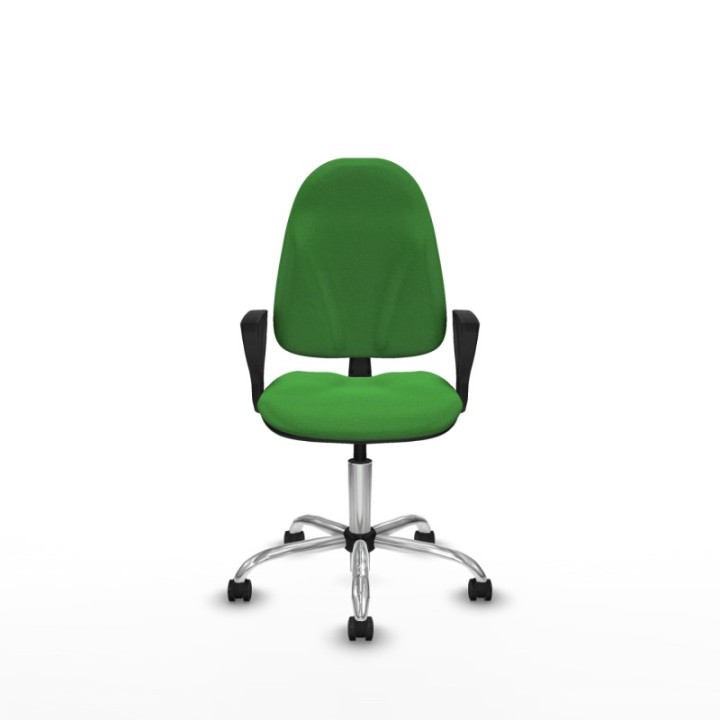 Algarra CP bali verde brazos fijos base cromada ruedas engomadas 50mm