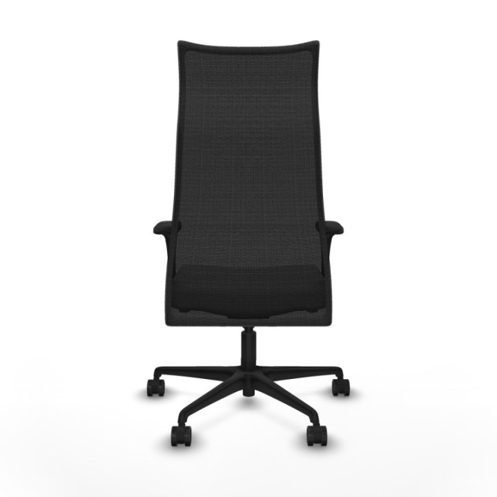 Albacete malla XL sincro malla negra similpiel gris claro brazos 1D base nailon ruedas 65mm nailon