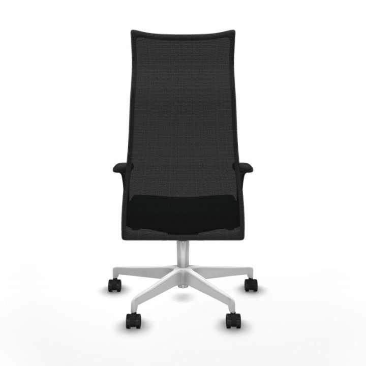 Albacete malla XL sincro malla negra similpiel verde botella brazos 1D base blanca ruedas 65mm nailon