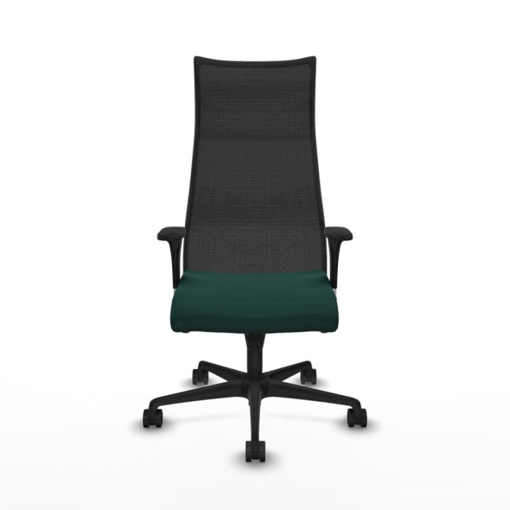 Albacete malla XL sincro malla negra similpiel verde botella brazos 1D base nailon ruedas 65mm nailon