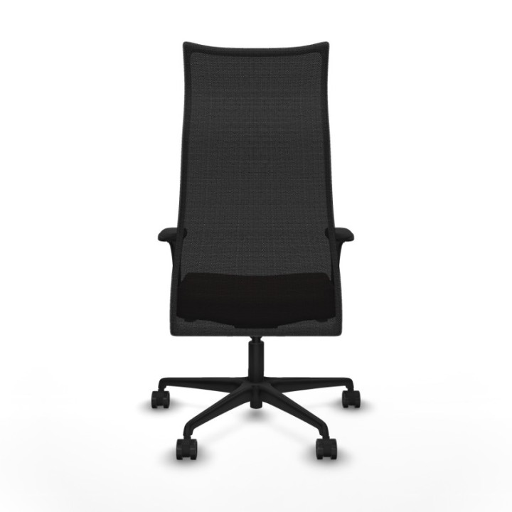 Albacete malla XL sincro malla negra similpiel marrón oscuro brazos 1D base nailon ruedas 65mm nailon