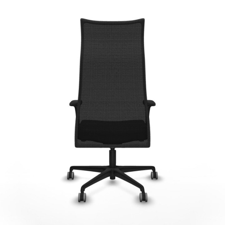 Albacete malla XL sincro malla negra similpiel gris oscuro brazos 1D base nailon ruedas 65mm engomadas