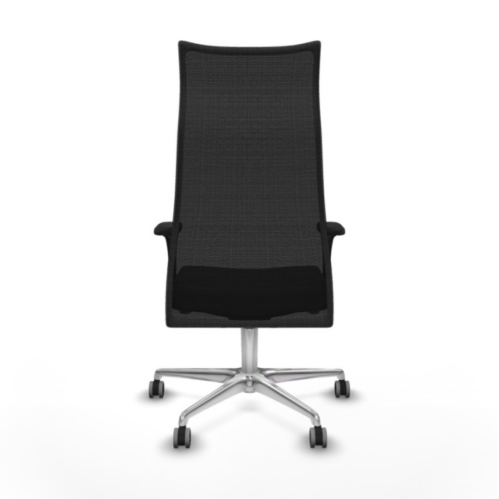 Albacete malla XL sincro malla negra similpiel gris oscuro brazos 1D base aluminio ruedas 65mm engomadas