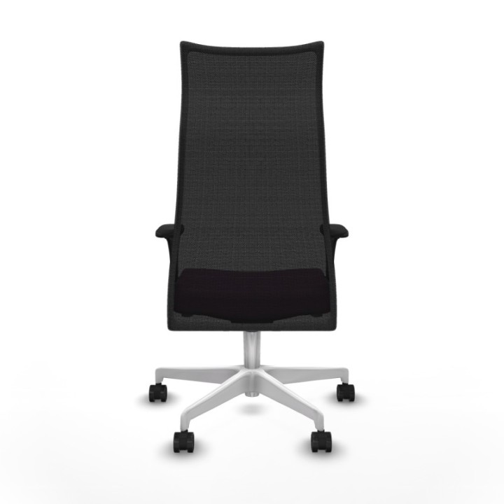 Albacete malla XL sincro malla negra similpiel morado brazos 1D base blanca ruedas 65mm nailon