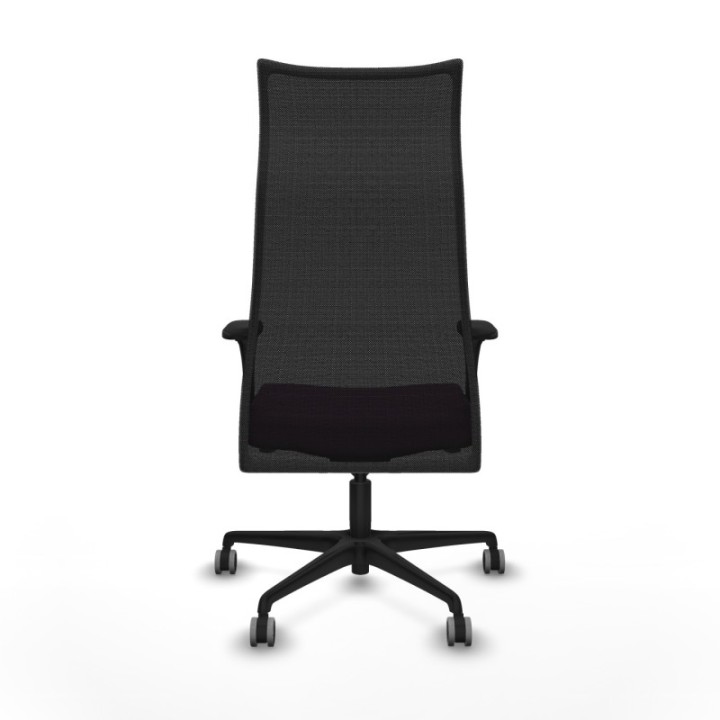 Albacete malla XL sincro malla negra similpiel morado brazos 1D base nailon ruedas 65mm engomadas