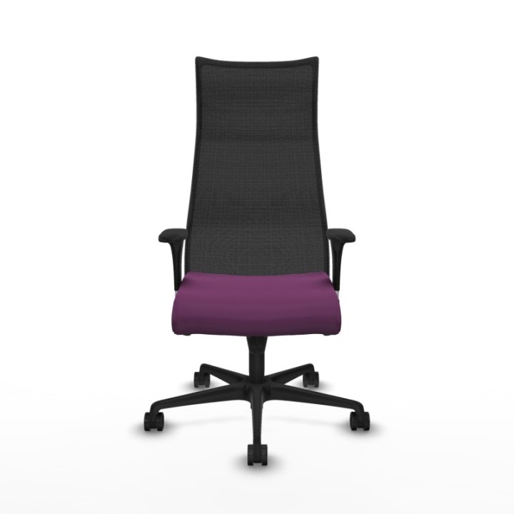 Albacete malla XL sincro malla negra similpiel morado brazos 1D base nailon ruedas 65mm nailon