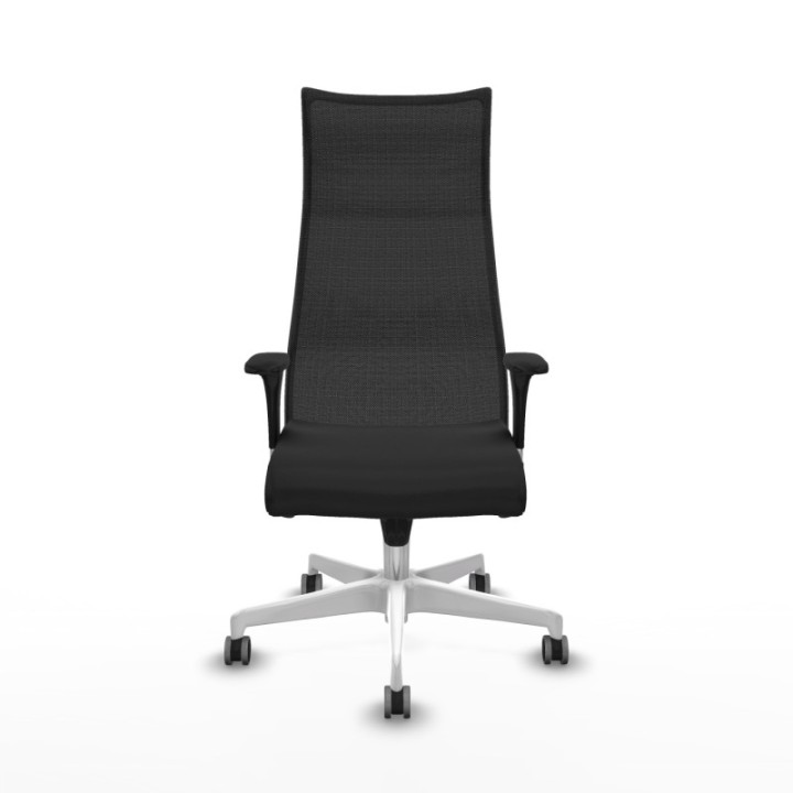 Albacete malla XL sincro malla negra similpiel negro brazos 1D base blanca ruedas 65mm engomadas