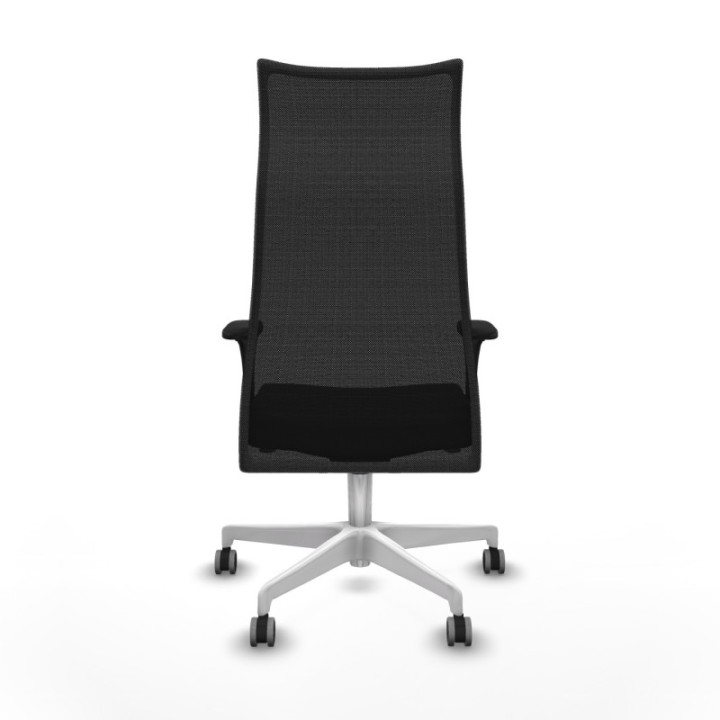 Albacete malla XL sincro malla negra similpiel negro brazos 1D base blanca ruedas 65mm engomadas