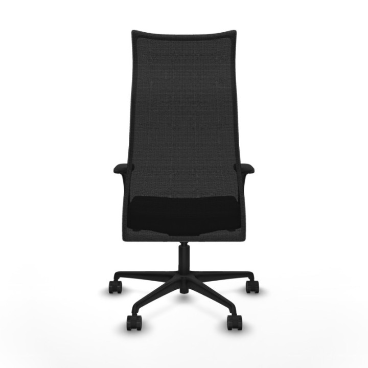 Albacete malla XL sincro malla negra similpiel negro brazos 1D base nailon ruedas 65mm nailon