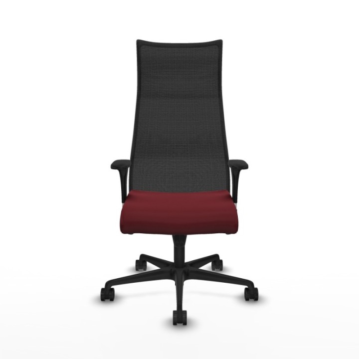 Albacete malla XL sincro malla negra similpiel granate brazos 1D base nailon ruedas 65mm nailon