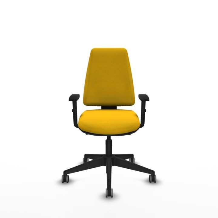 Elche AS bali amarillo brazos 1D base piramidal ruedas engomadas 65mm