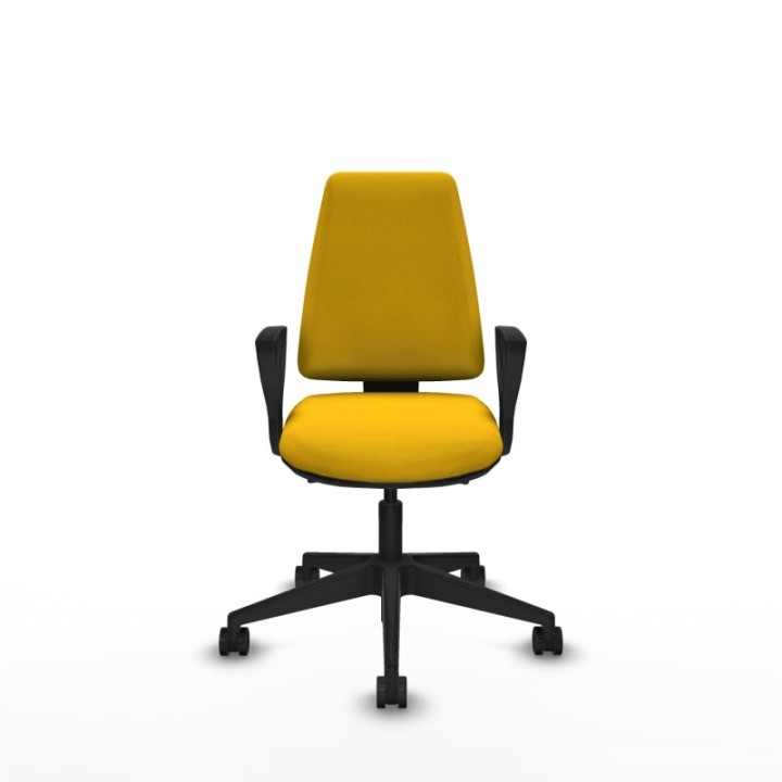 Elche AS bali amarillo brazos fijos base piramidal ruedas nailon 65mm