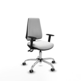 Elche AS bali blanco brazos 1D base cromada ruedas engomadas 65mm