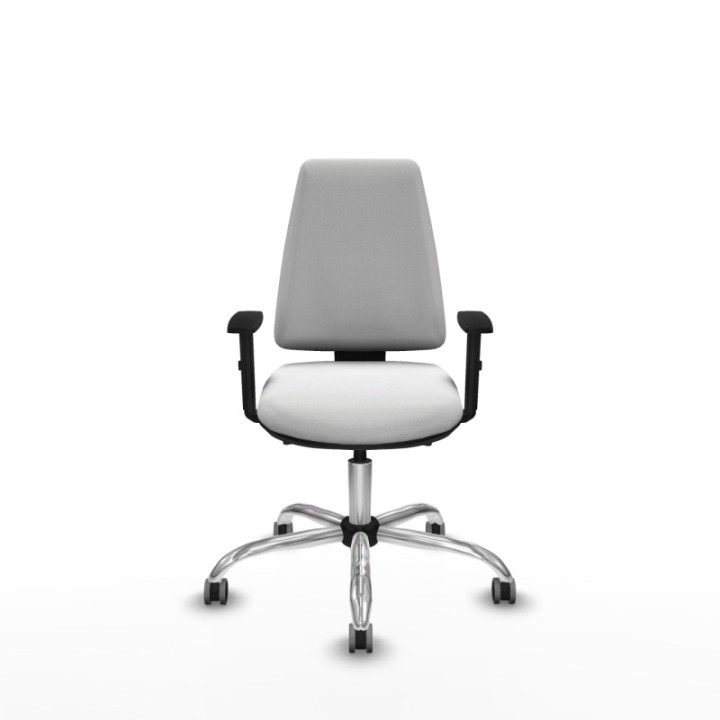 Elche AS bali blanco brazos 1D base cromada ruedas engomadas 65mm