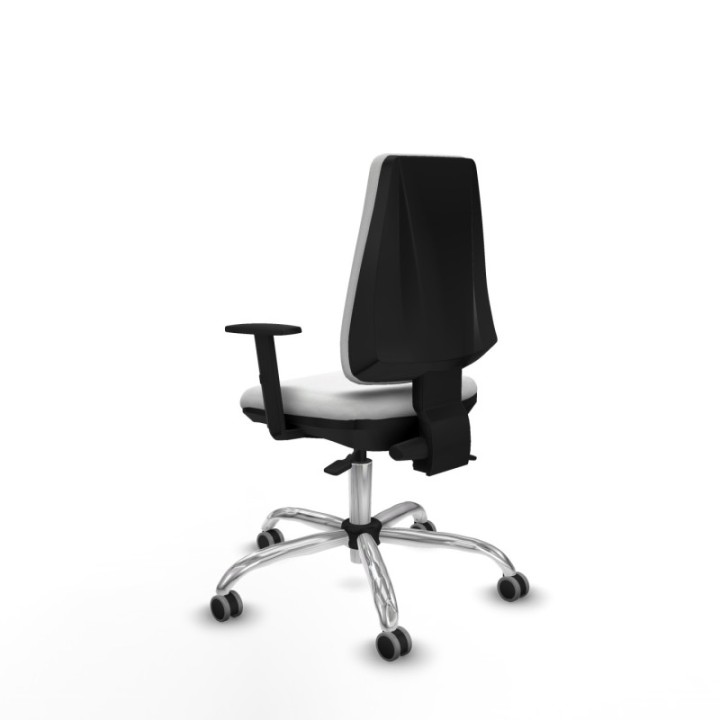 Elche AS bali blanco brazos 1D base cromada ruedas engomadas 65mm