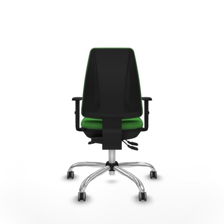 Elche AS bali verde brazos 1D base cromada ruedas engomadas 65mm