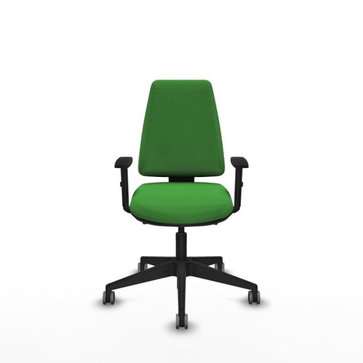 Elche AS bali verde brazos 1D base piramidal ruedas engomadas 65mm