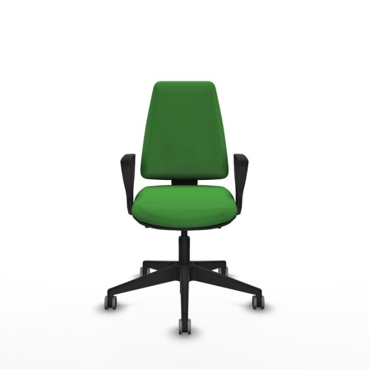 Elche AS bali verde brazos fijos base piramidal ruedas engomadas 65mm