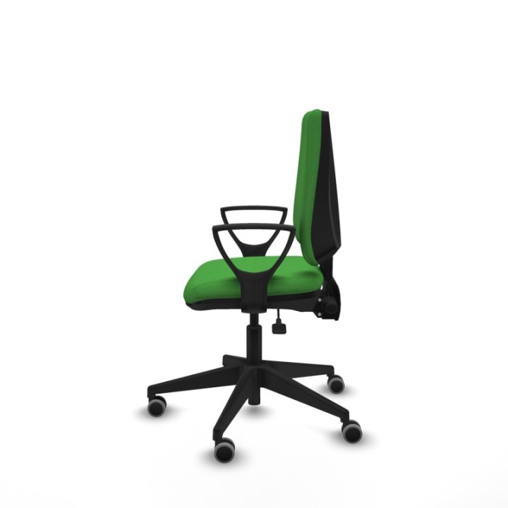 Elche AS bali verde brazos fijos base piramidal ruedas engomadas 65mm