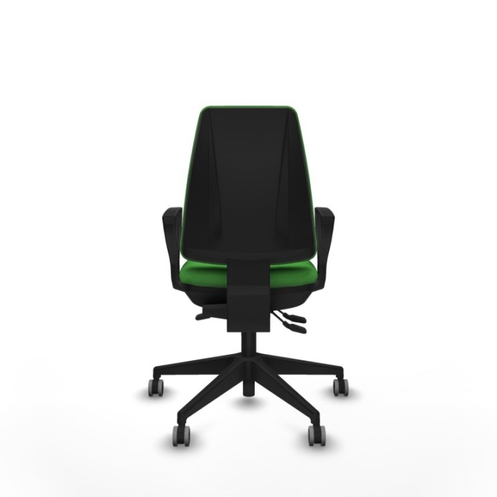 Elche AS bali verde brazos fijos base piramidal ruedas engomadas 65mm