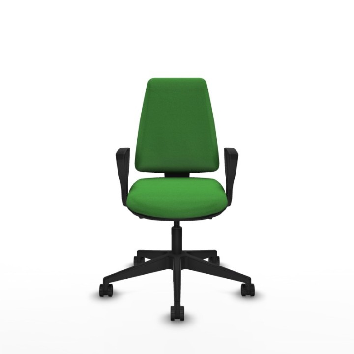 Elche AS bali verde brazos fijos base piramidal ruedas nailon 65mm