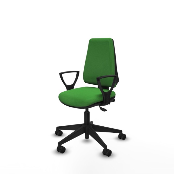 Elche AS bali verde brazos fijos base piramidal ruedas nailon 65mm