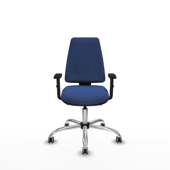 Elche AS bali azul marino brazos 1D base cromada ruedas engomadas 65mm