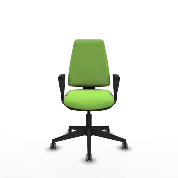 Elche AS bali pistacho brazos fijos base piramidal ruedas engomadas 65mm