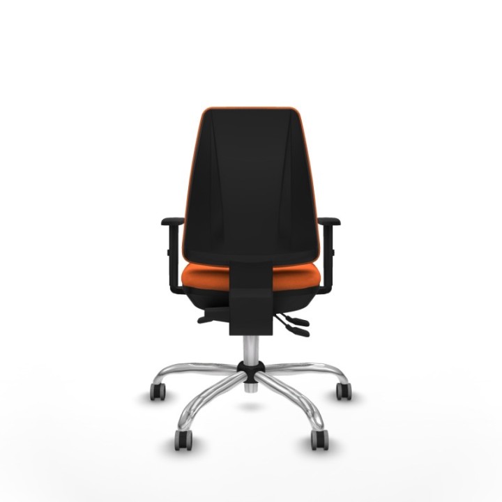 Elche AS bali naranja brazos 1D base cromada ruedas engomadas 65mm