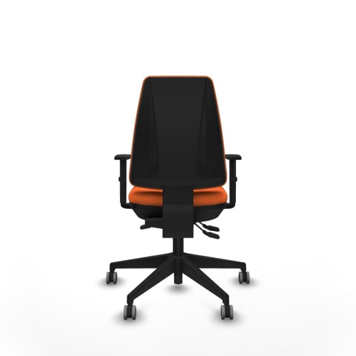 Elche AS bali naranja brazos 1D base piramidal ruedas engomadas 65mm