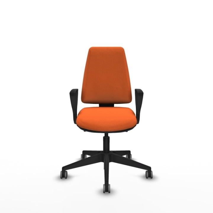 Elche AS bali naranja brazos fijos base piramidal ruedas engomadas 65mm