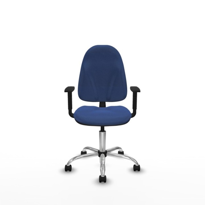 Algarra CP bali azul marino brazos 1D base cromada ruedas nailon 50mm