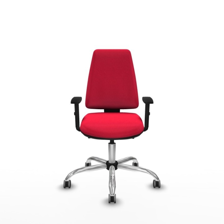 Elche AS bali rojo brazos 1D base cromada ruedas engomadas 65mm